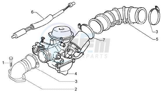 Carburettor inlet blueprint