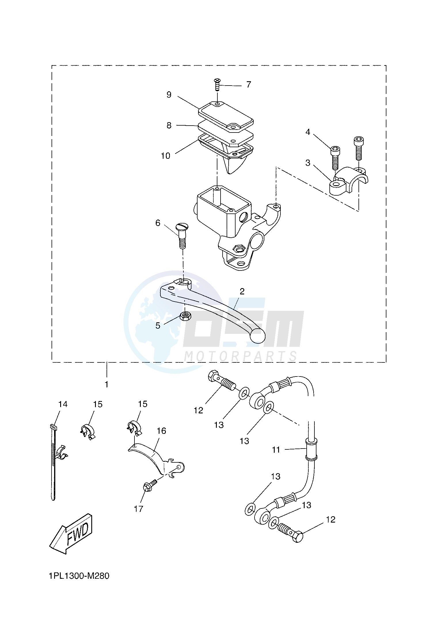 REAR MASTER CYLINDER blueprint