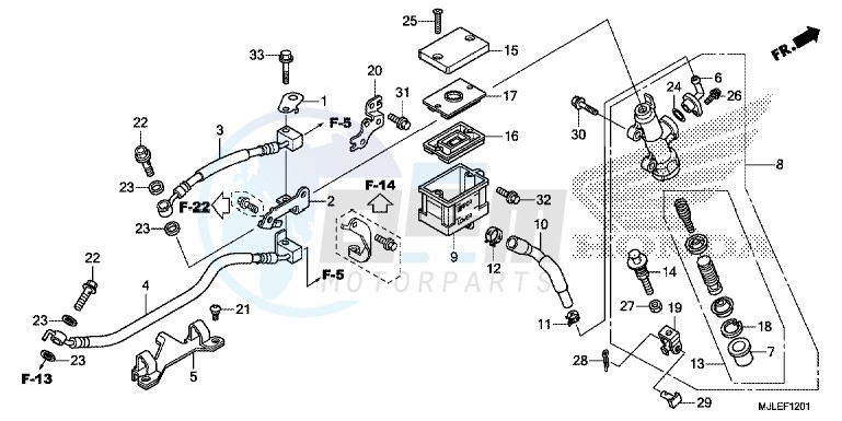 REAR BRAKE MASTER CYLINDER (NC700SD/750SD/750SA) image