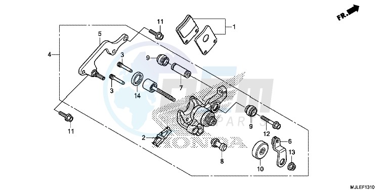 PARKING BRAKE CALIPER blueprint