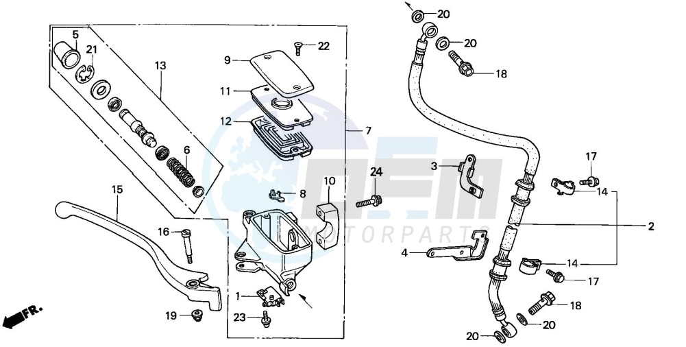 FR. BRAKE MASTER CYLINDER image