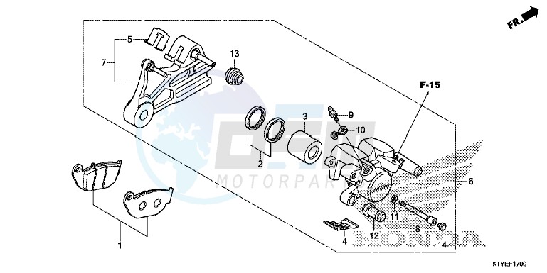 REAR BRAKE CALIPER image