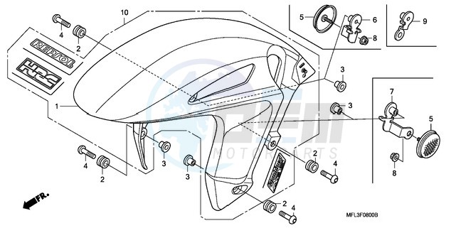 FRONT FENDER blueprint