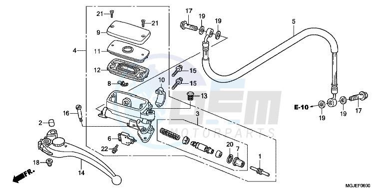 CLUTCH MASTER CYLINDER blueprint