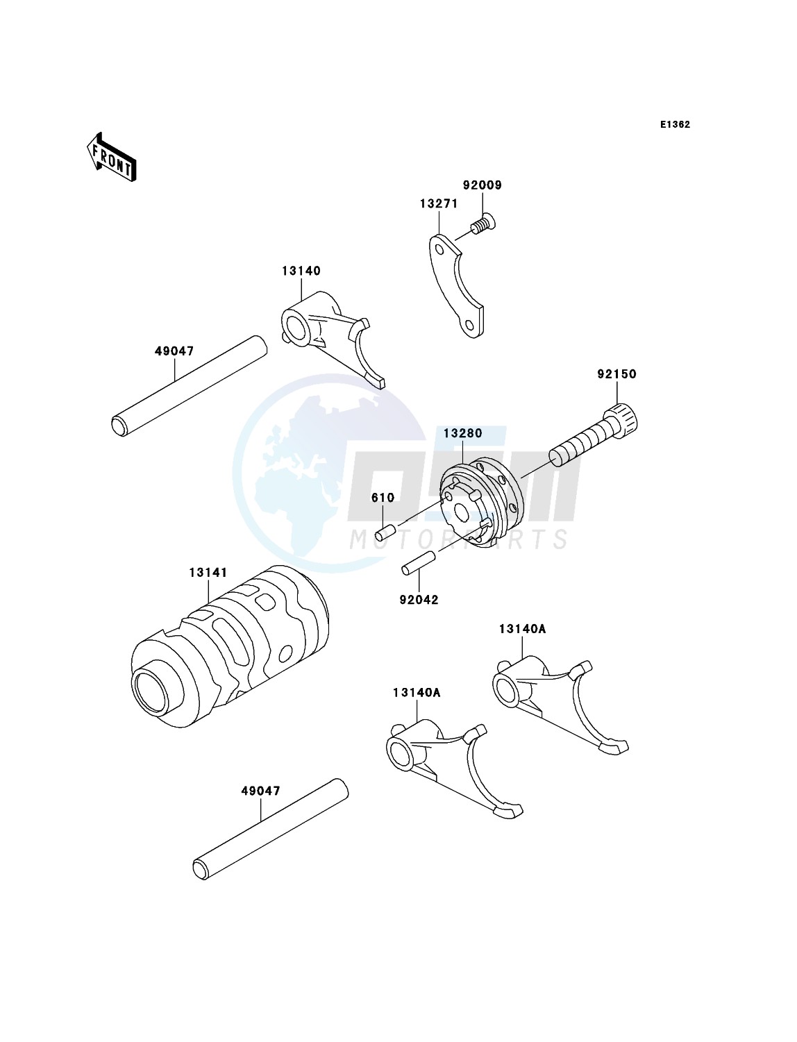 Gear Change Drum/Shift Fork(s) image