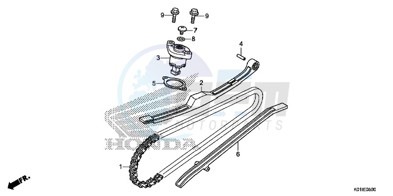 CAM CHAIN/TENSIONER blueprint