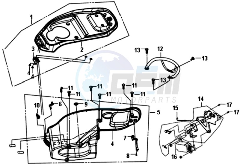 BUDDY SEAT - HELMET BOX - CARRIER blueprint
