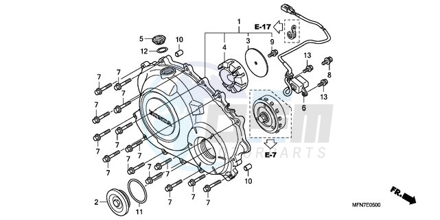 RIGHT CRANKCASE COVER image