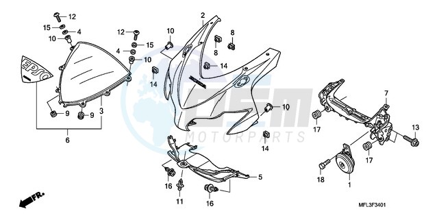 UPPER COWL (2) blueprint