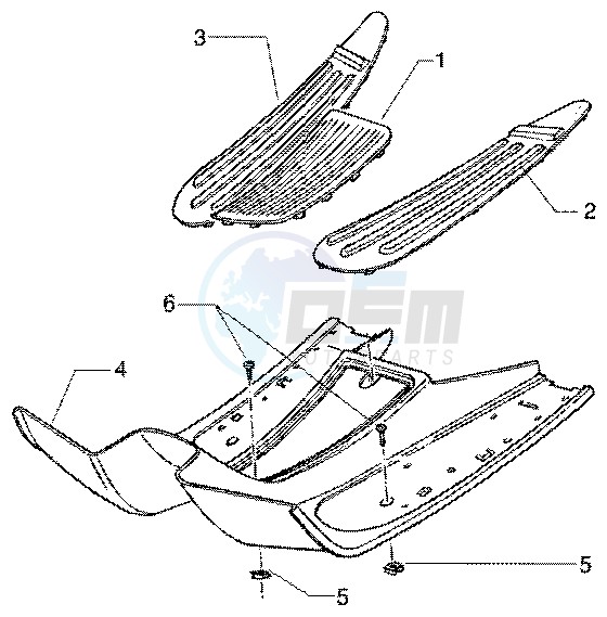 Footrest-rubber mats blueprint