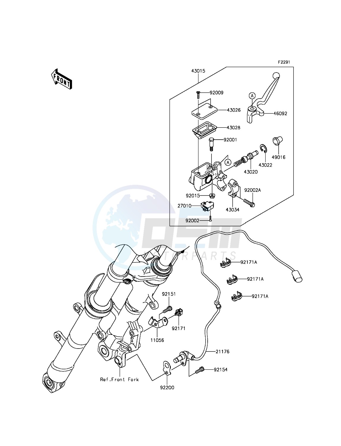 Front Master Cylinder blueprint