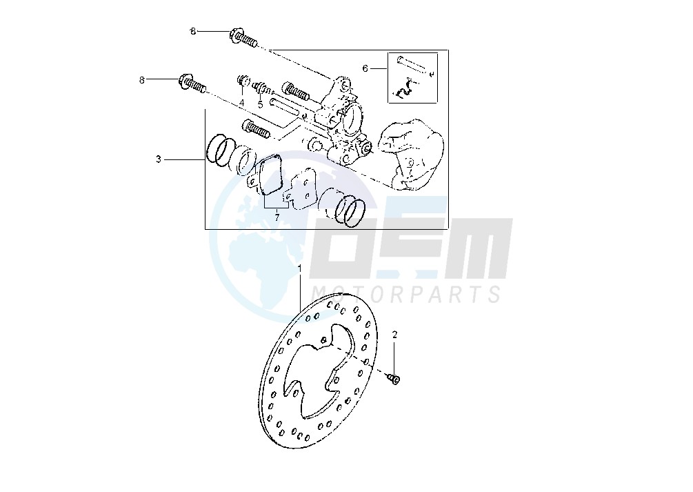 REAR BRAKE CALIPER blueprint