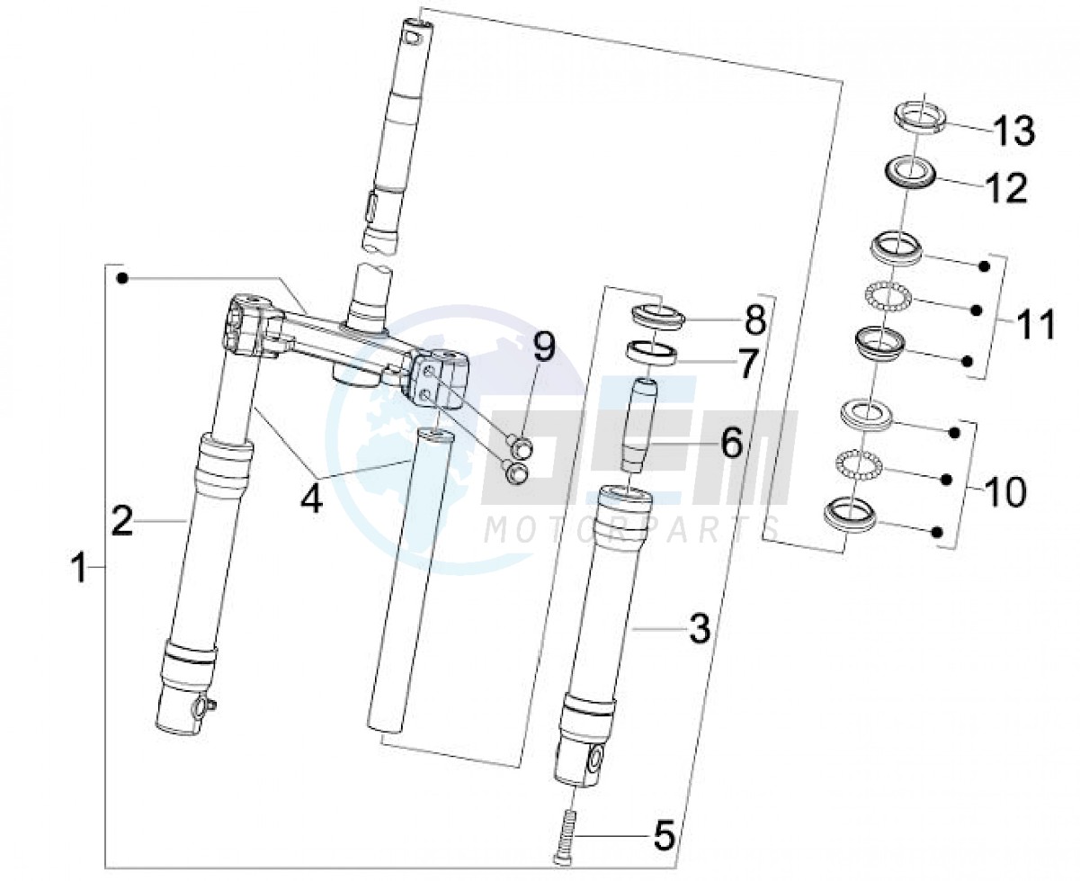 Front fork (Positions) blueprint