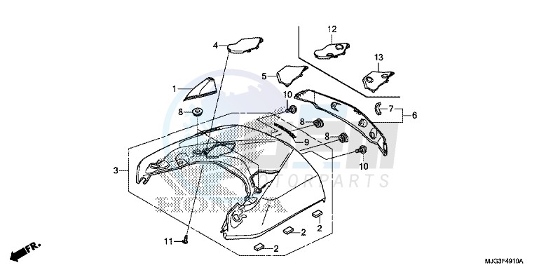 REAR CENTER TOP COVER blueprint