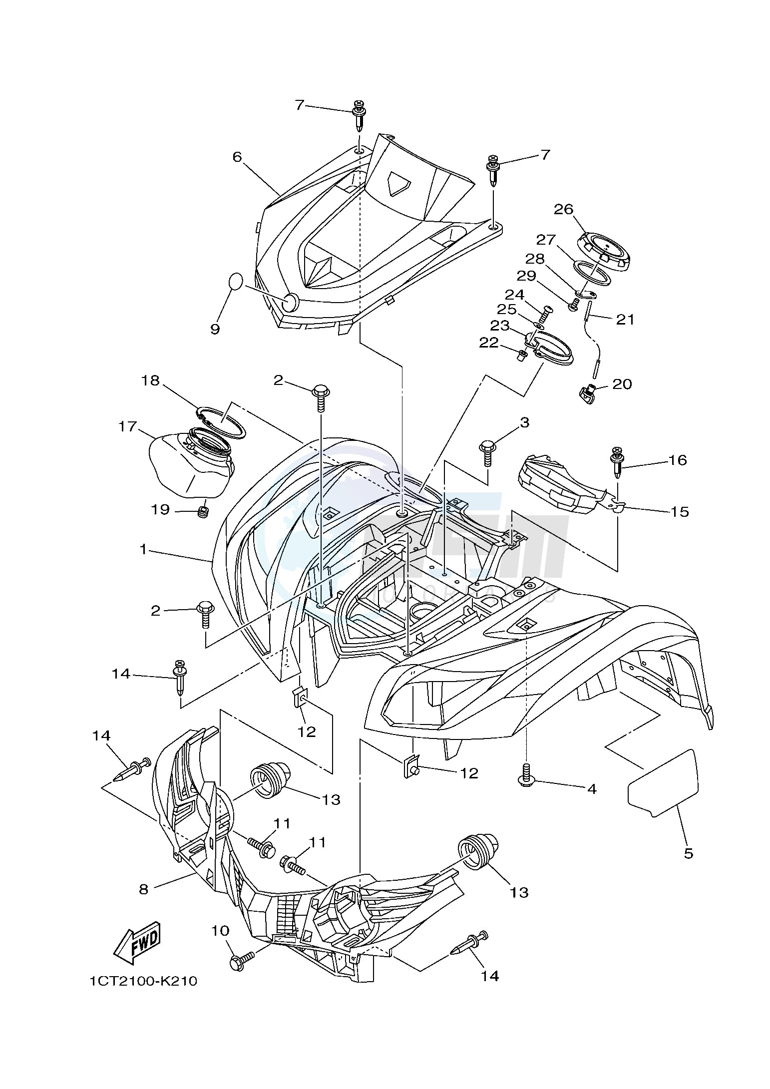 FRONT FENDER blueprint