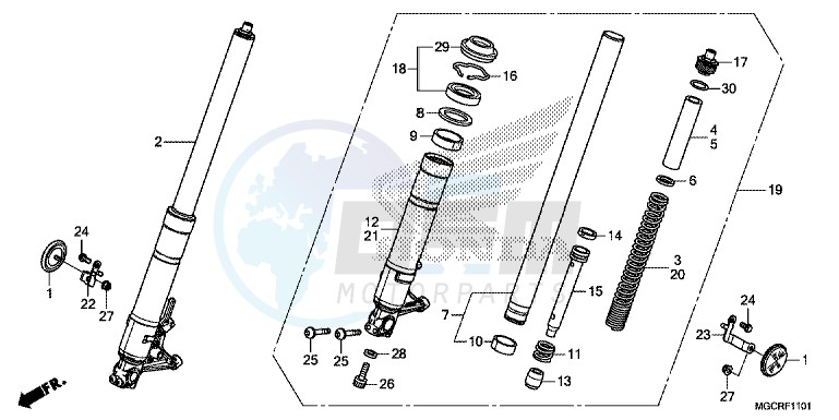 FRONT FORK (CB1100NA/NAD) image