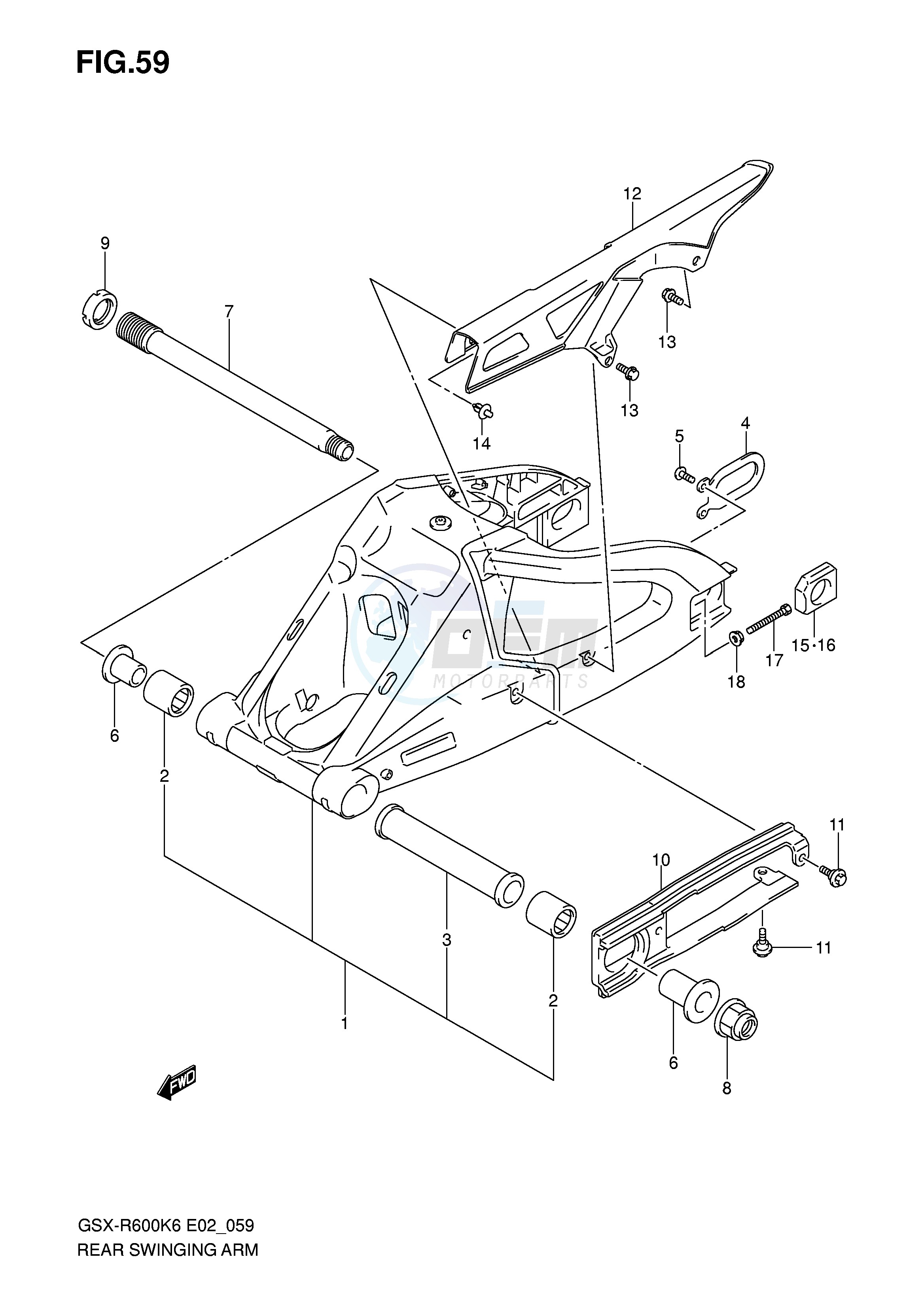 REAR SWINGING ARM image