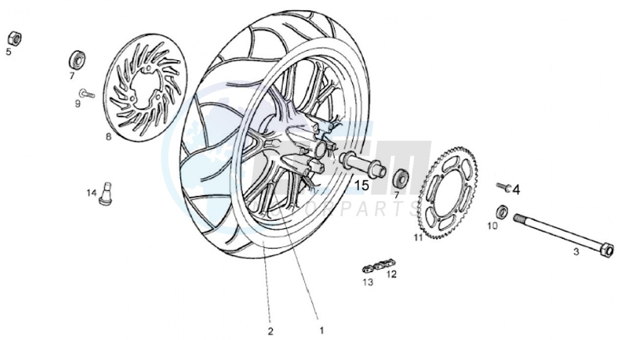 Rear wheel (Positions) blueprint