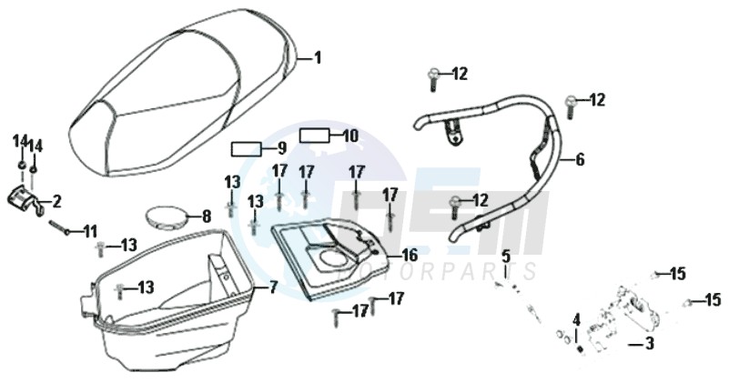 BUDDYSEAT - REAR LUGGAGE FRAME blueprint