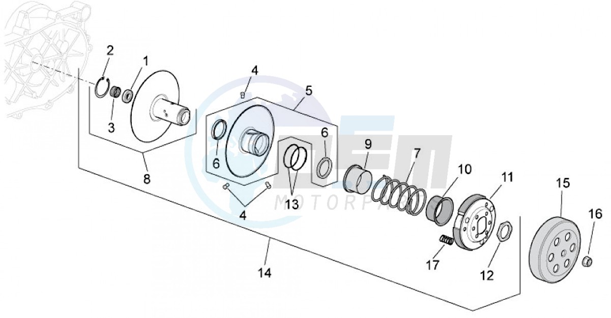 Secondary pulley (Positions) blueprint