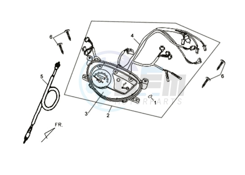 DASHBOARD / ODOMETER CABLE  / WIRE HARNESS blueprint
