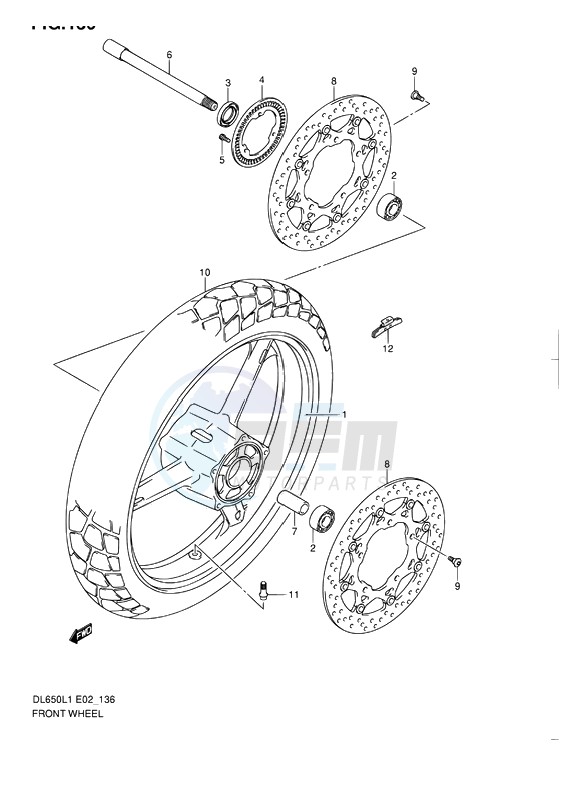 FRONT WHEEL blueprint