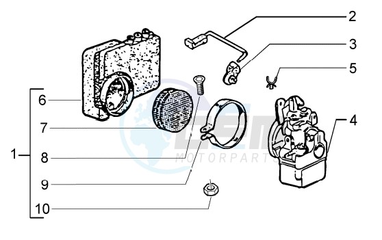 Carburettor - Air cleaner blueprint