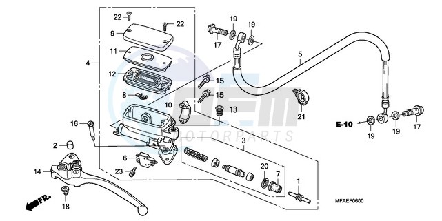 CLUTCH MASTER CYLINDER blueprint