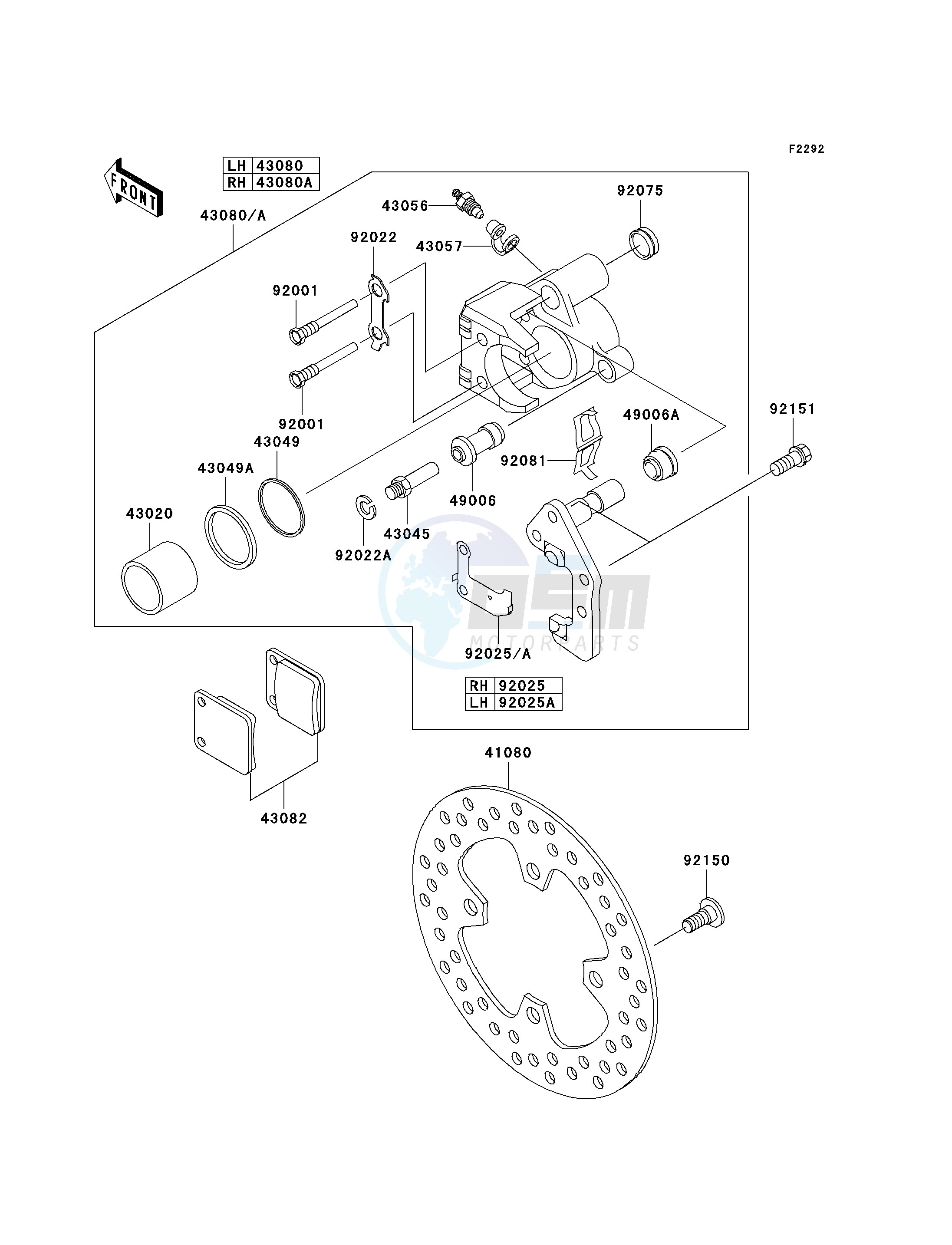 FRONT BRAKE blueprint