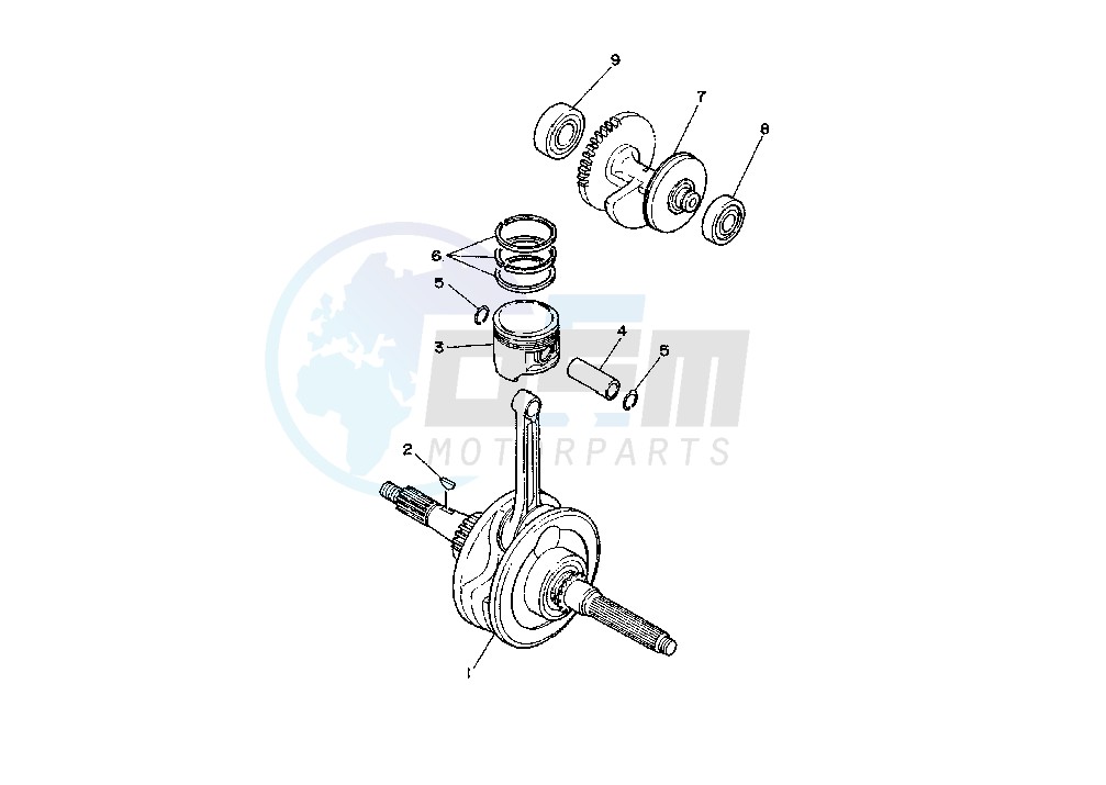 CRANKSHAFT PISTON blueprint