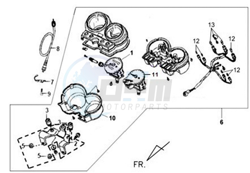 DASHBOARD / SPEEDOMETER CABLE / WIRING HARNASS blueprint