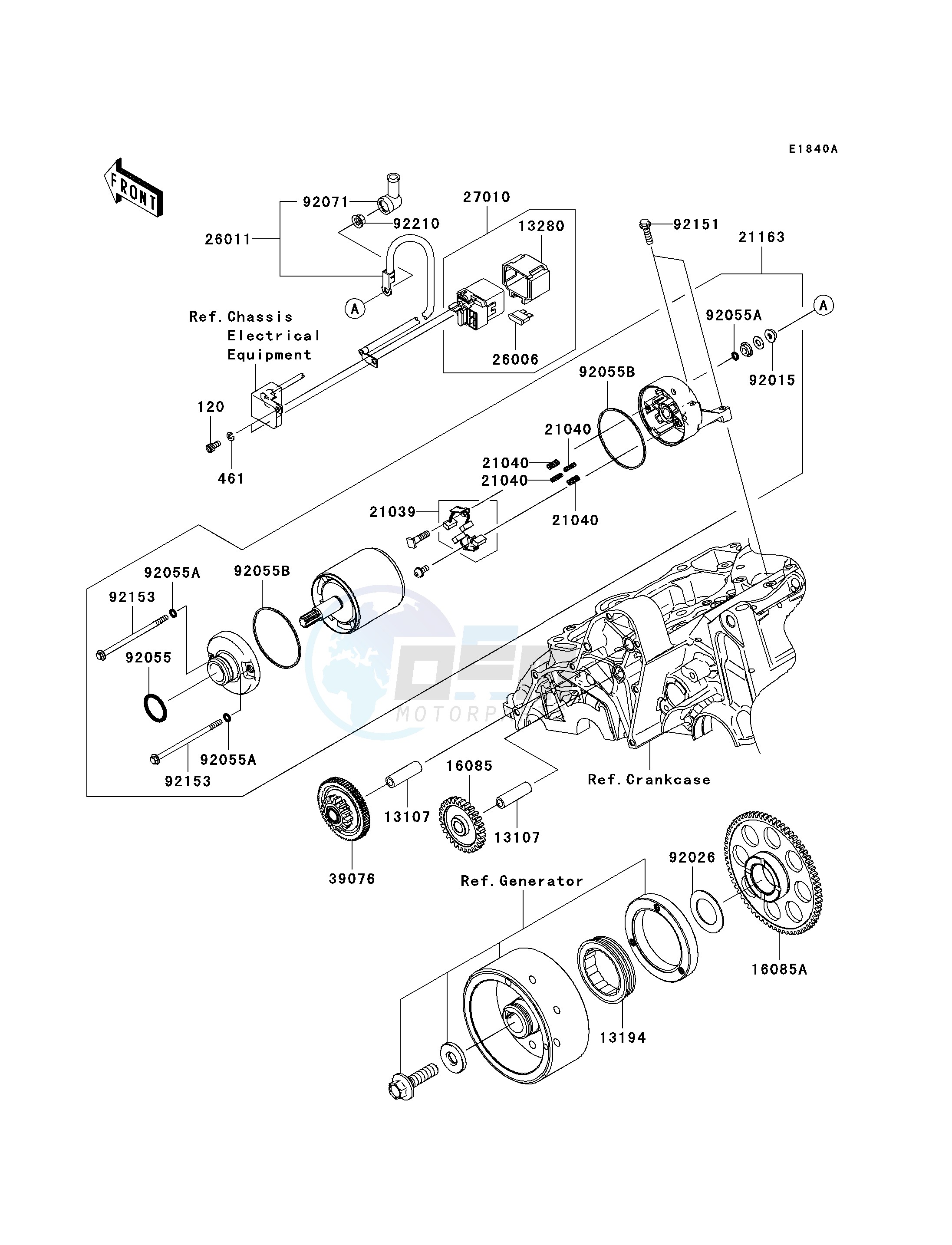 STARTER MOTOR-- ER650AE046805 - - - image