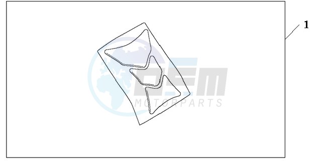 TANK PAD HONDA WING LOGO blueprint