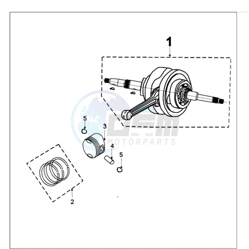 CRANKSHAFT AND CYLINDER blueprint