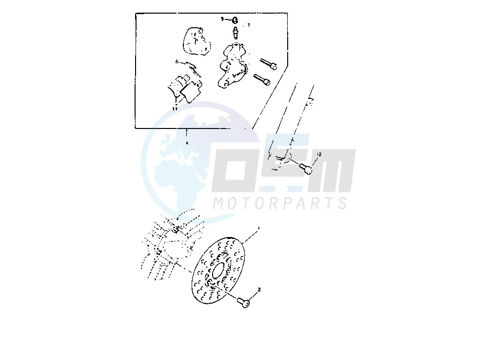 FRONT BRAKE CALIPER blueprint