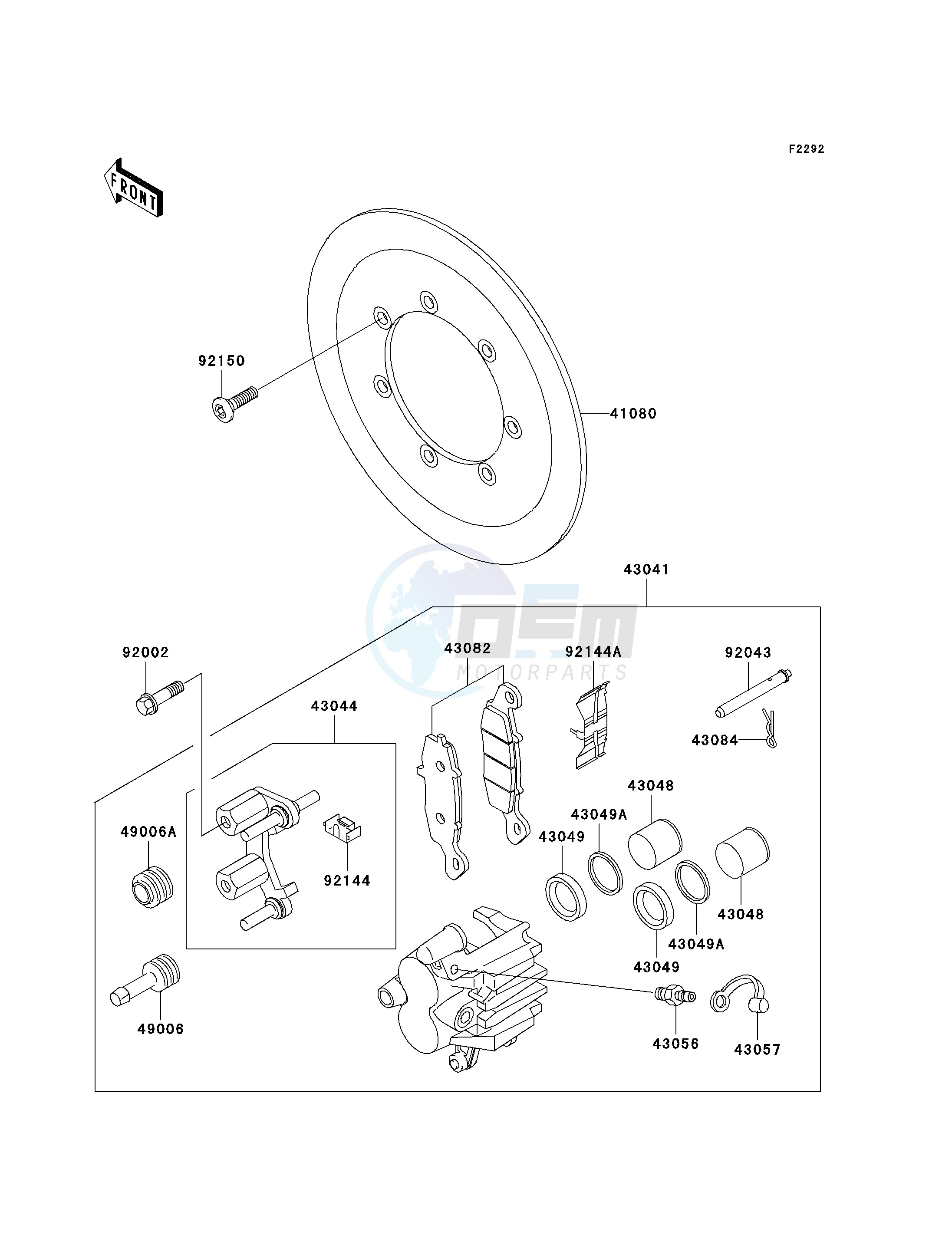 FRONT BRAKE blueprint