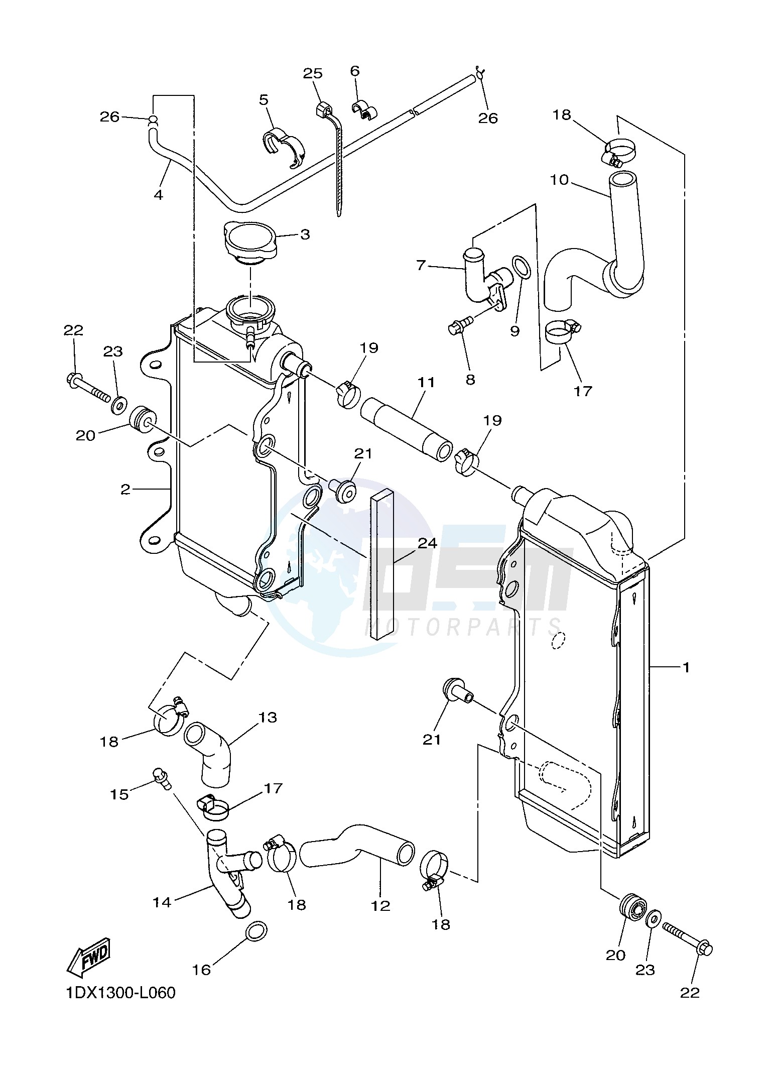 RADIATOR & HOSE blueprint