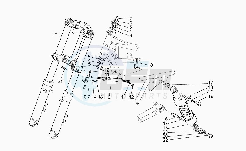 F.fork-r.shock absorber blueprint