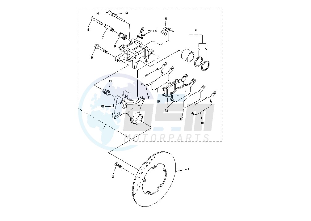 REAR BRAKE CALIPER blueprint