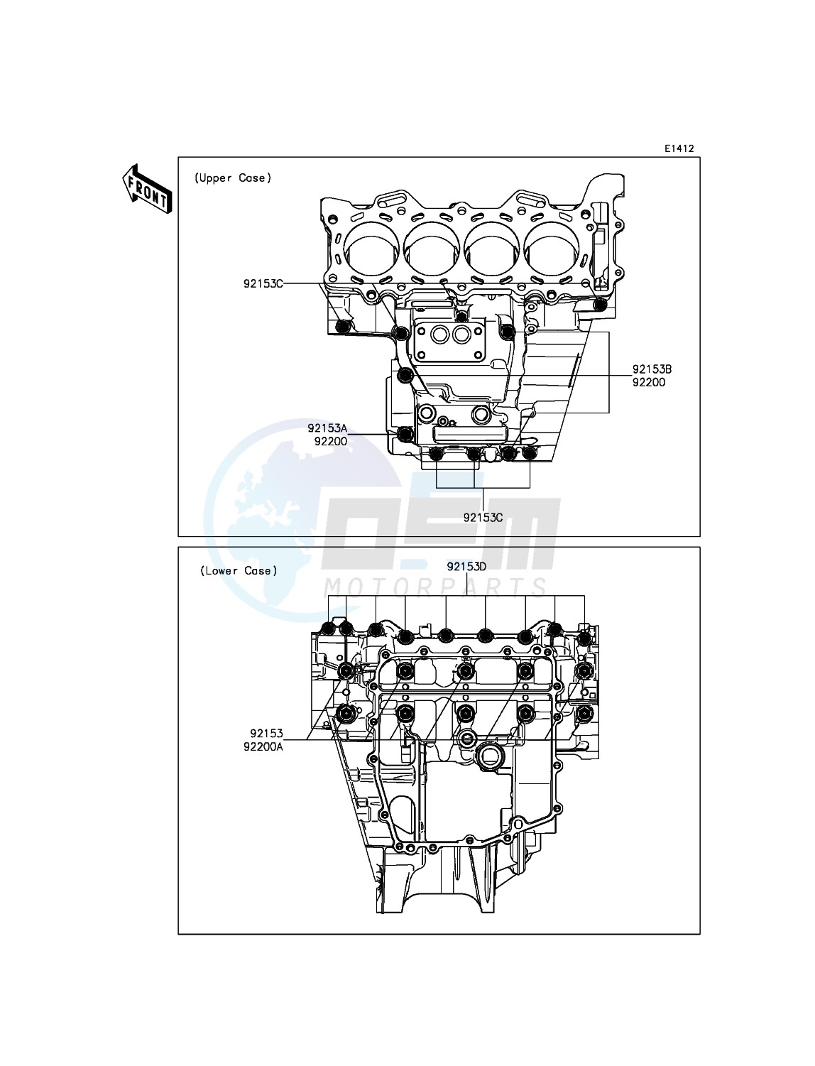 Crankcase Bolt Pattern blueprint