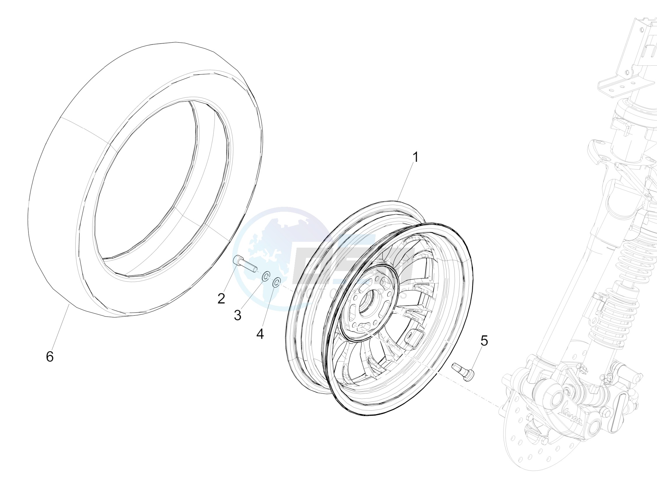 Front wheel blueprint