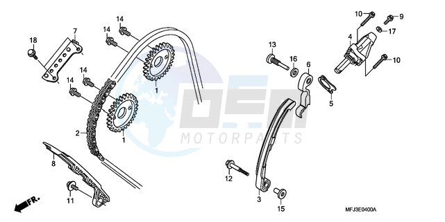 CAM CHAIN/TENSIONER blueprint