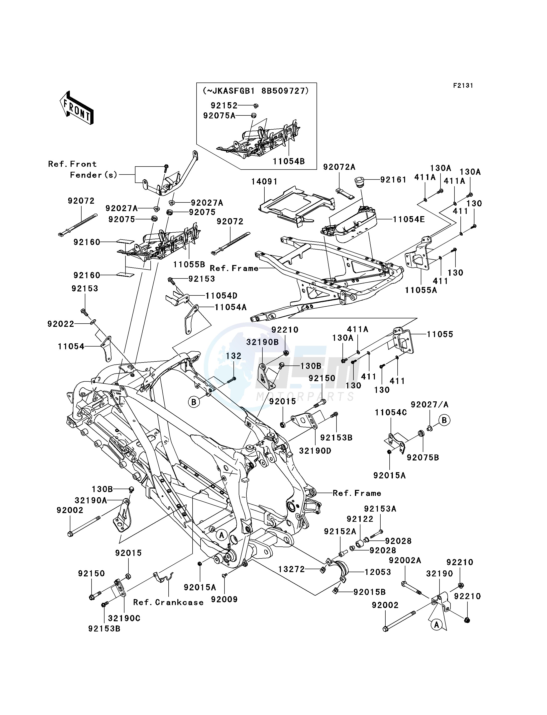 FRAME FITTINGS -- B8F_B8FA- - blueprint