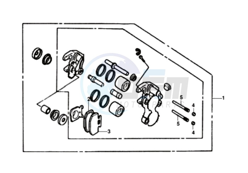 Front caliper assy blueprint