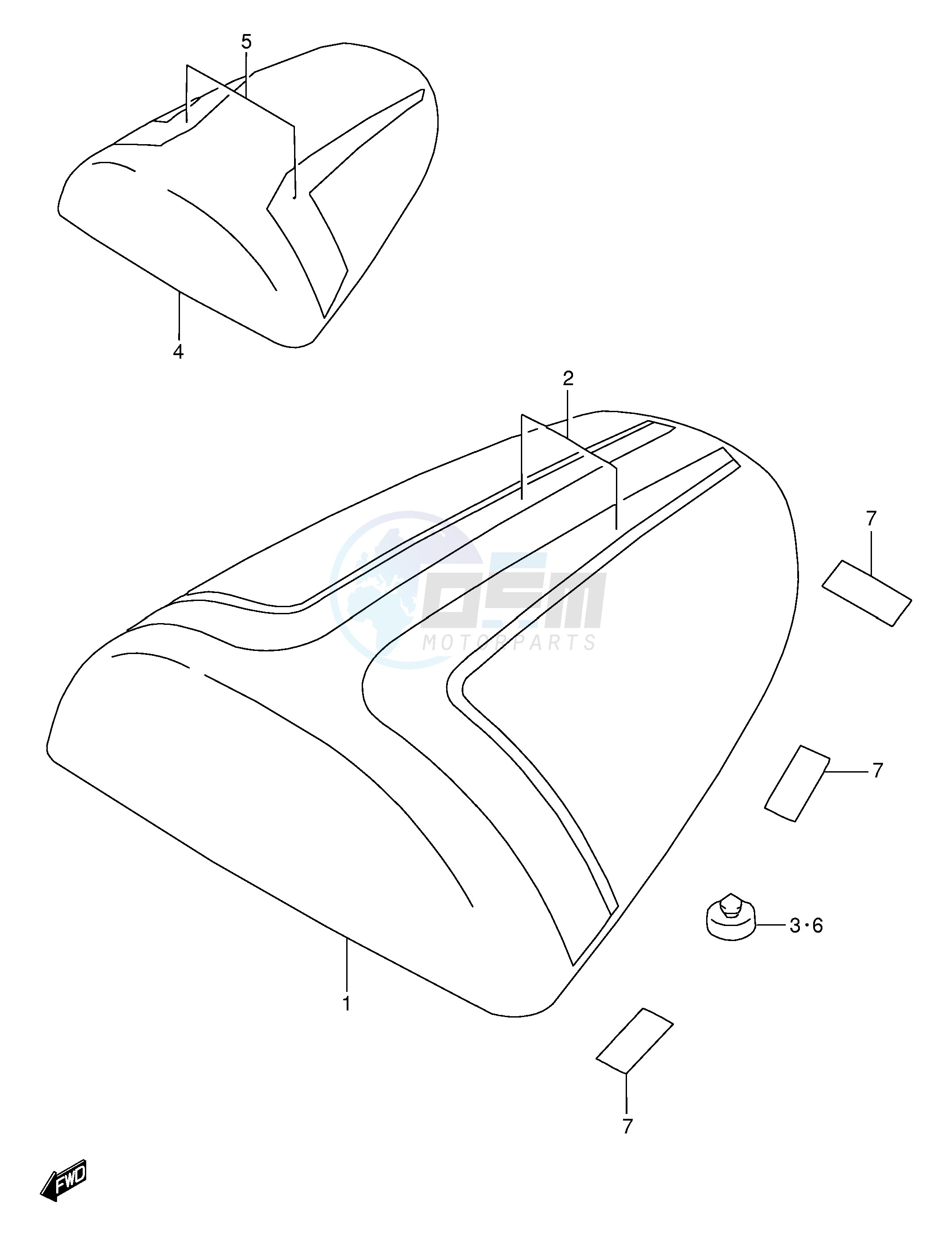 SEAT TAIL BOX (MODEL V) blueprint