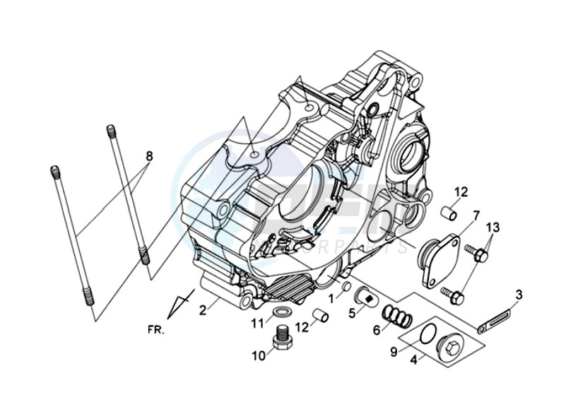 CRANKCASE COVER blueprint