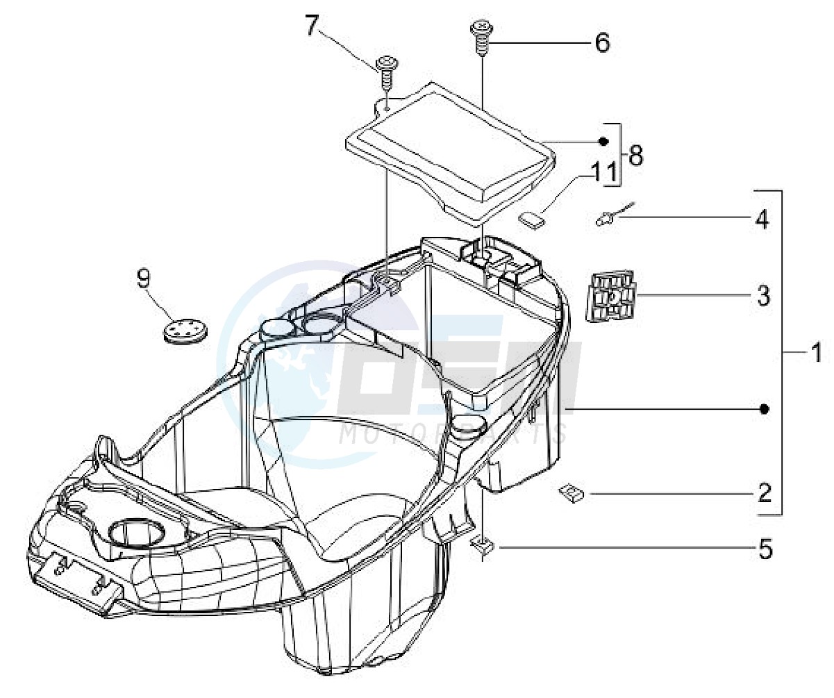 Helmet compartment (Positions) blueprint