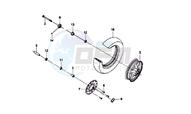 FRONT WHEEL / BRAKE DISC image