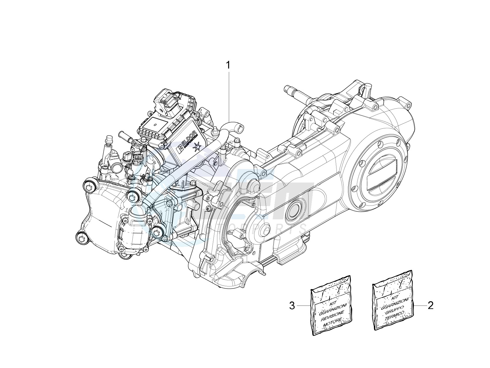 Engine, assembly blueprint