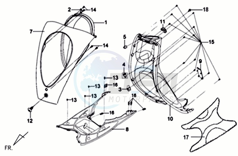 FR PLATE / HEAD LIGHT / FOOTREST image